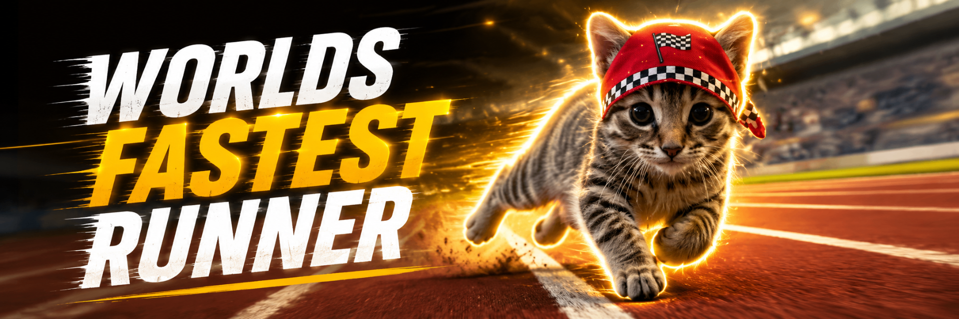 Scooby the world's fastest running kitten